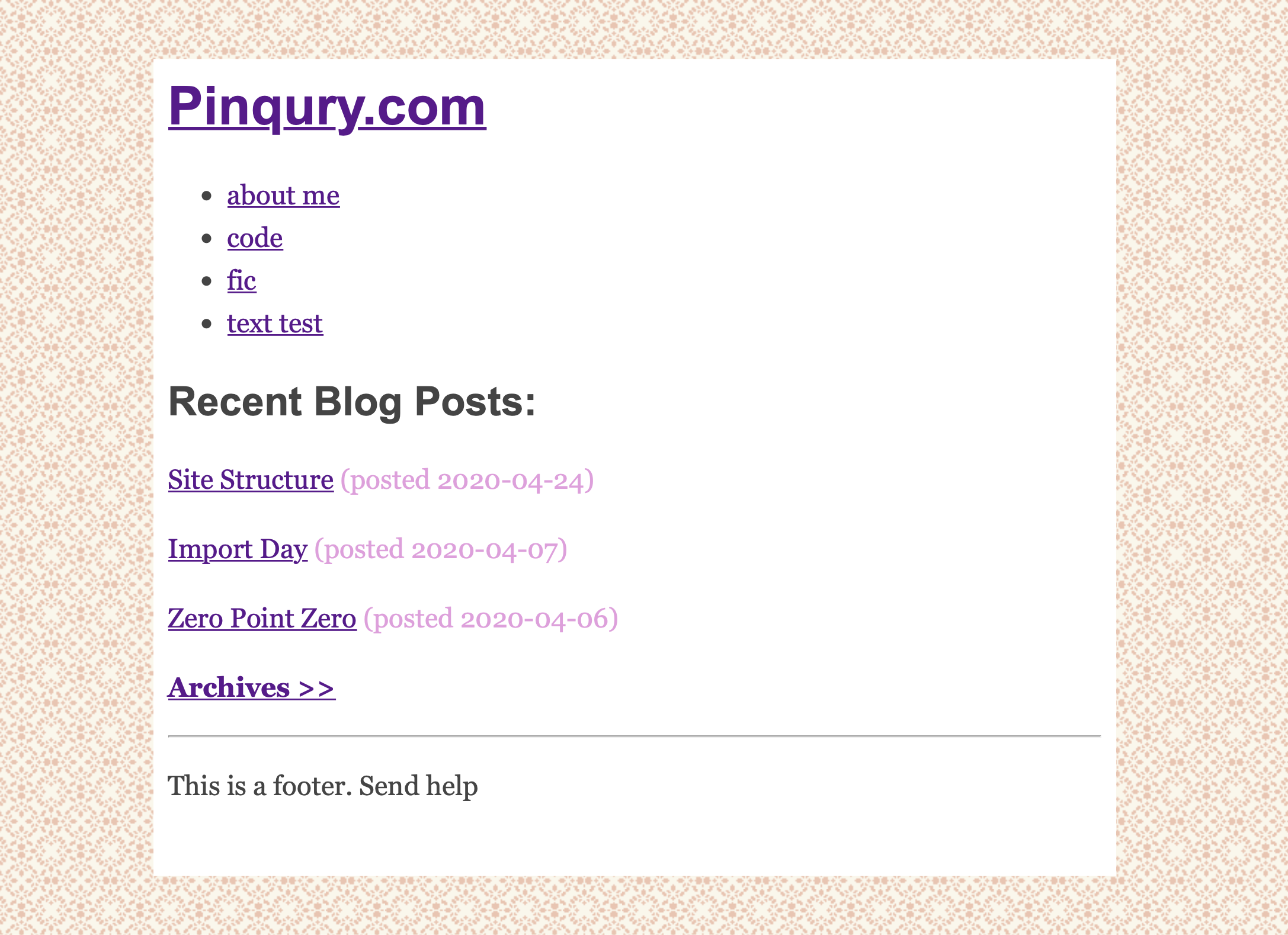 Pinqury.com’s current look